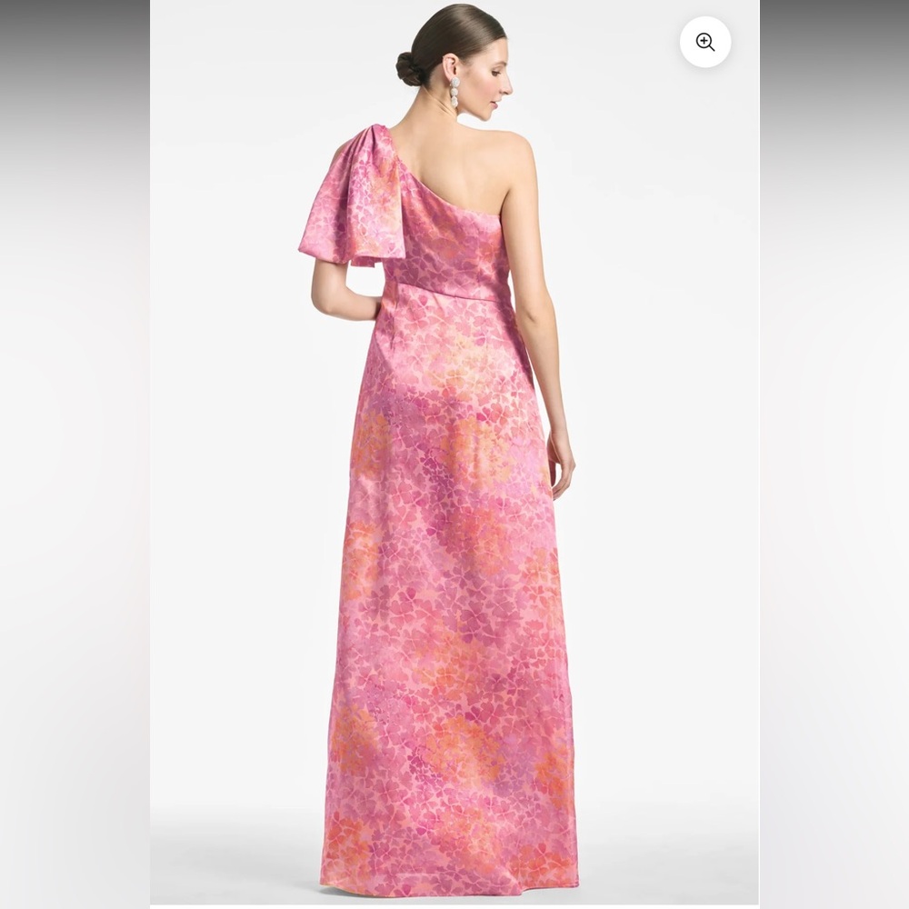 Sachin & Babi One-Shoulder Pink Floral Gown - Picture 3 of 3